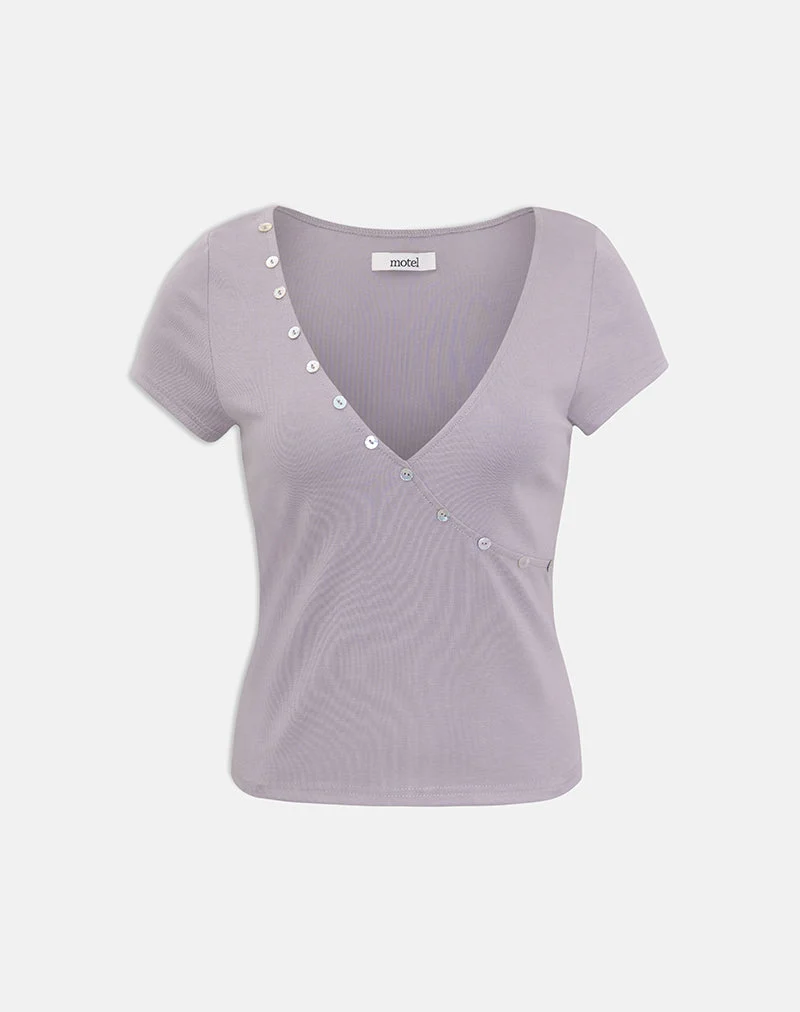 Haut Caliza en lyocell écologique gris lilas