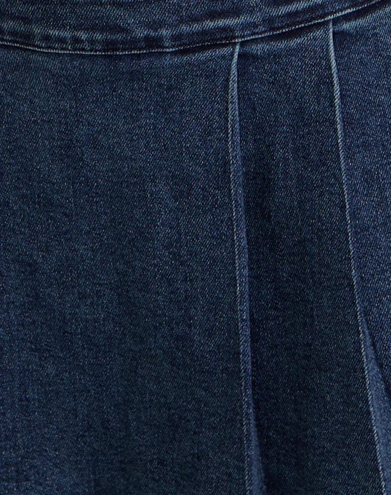 Lupi Micro Skirt in Chambray Vintage Blue