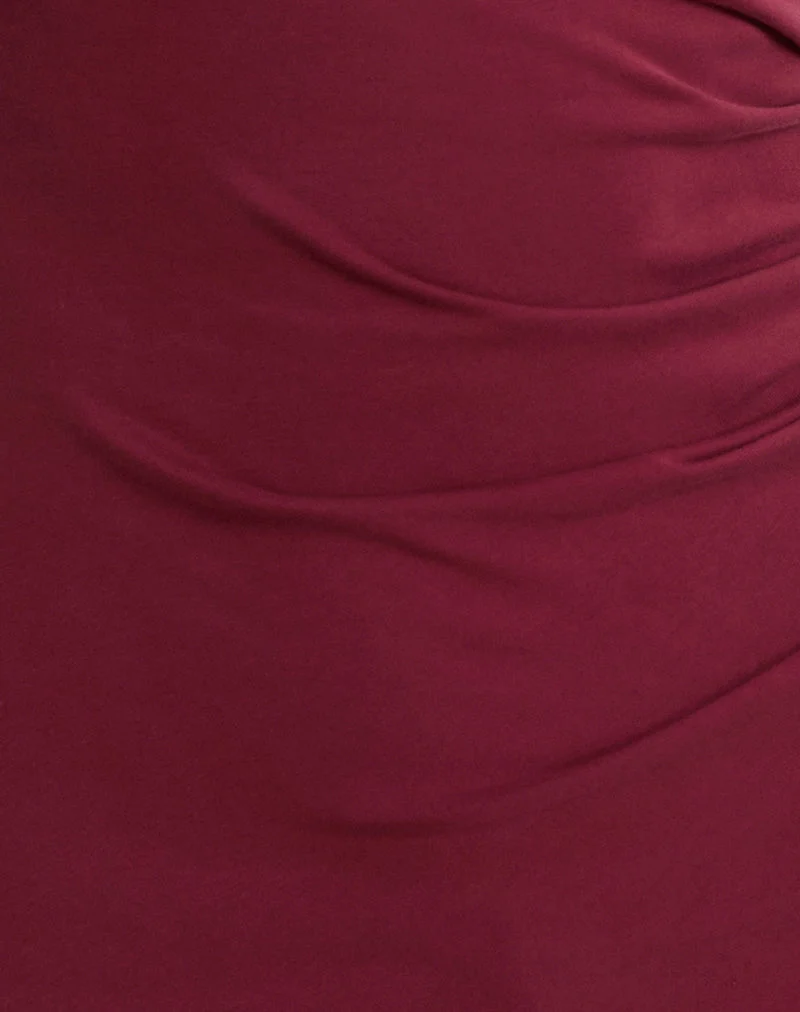 Lasya Long Sleeve Top in Burgundy
