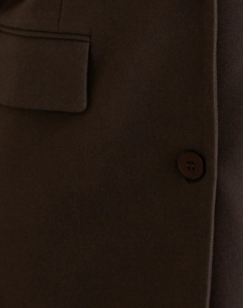 Blazer de tailleur texturé Maiwa en brun