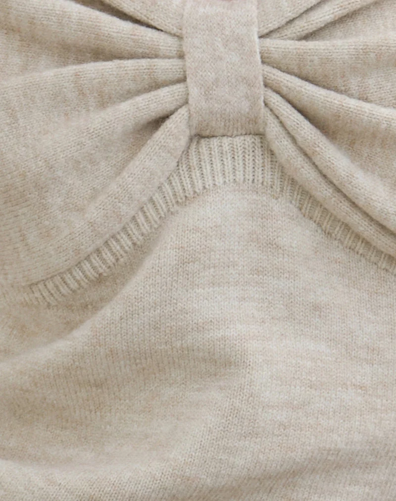 Sikuna Bow Jumper en couleur Oat
