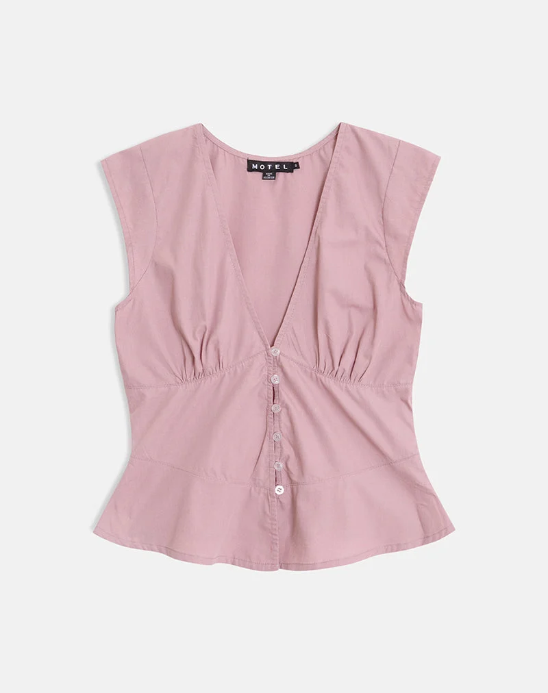 Blouse Devlon en rose poudré