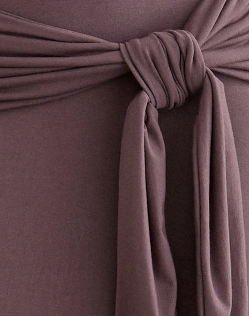 Robe longue Rohesia couleur taupe foncé