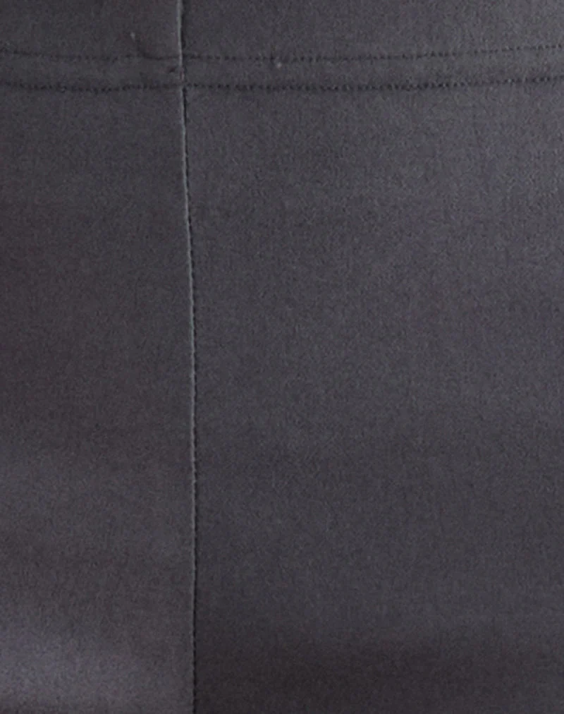 Pantalon capri court Asla en tissu stretch anthracite