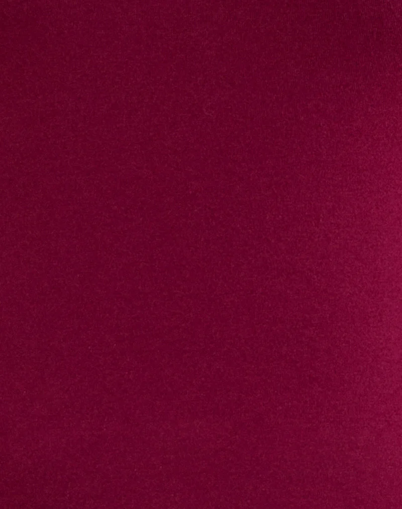 Haut à manches longues Jenji avec bouton en perle, couleur bordeaux