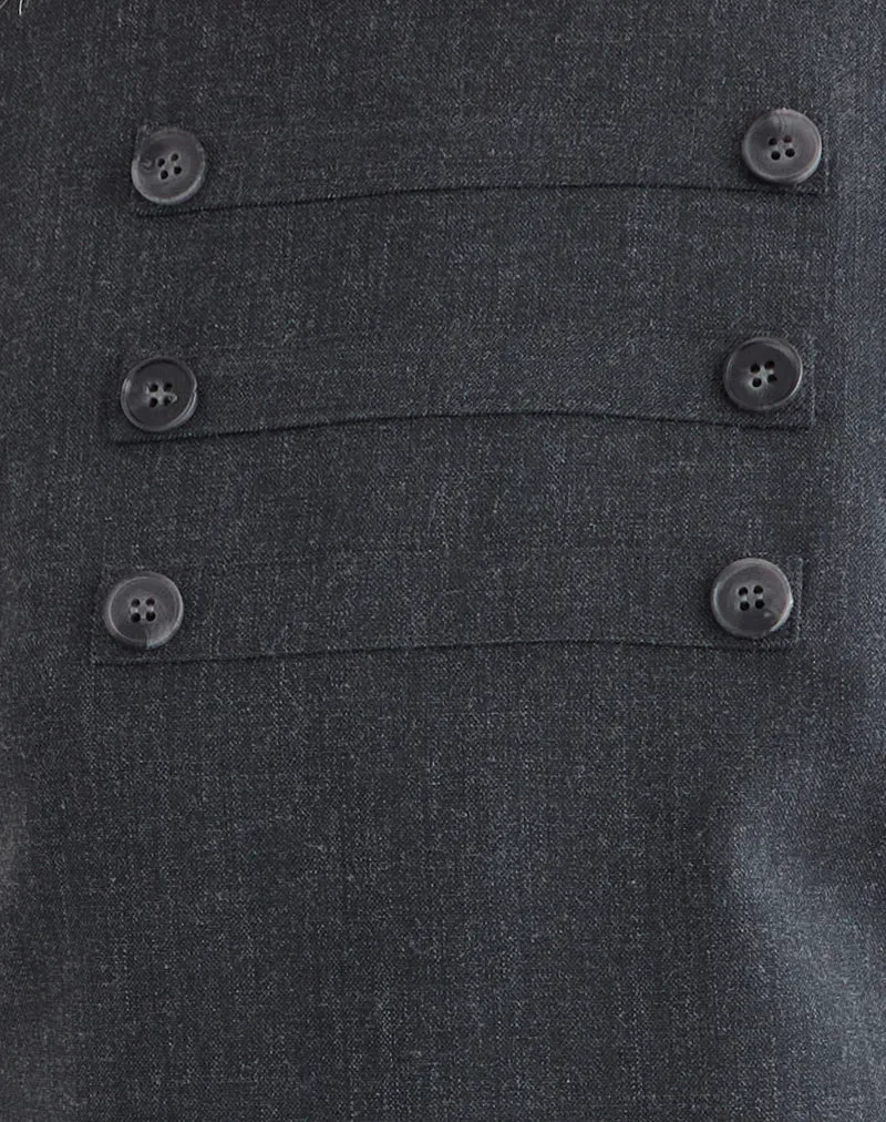 Mini-robe Saraya en gris bleu sur mesure