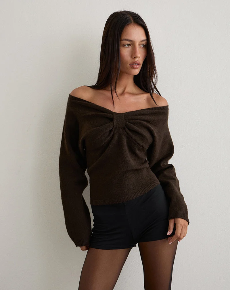 Pull Sikuna Bow en brun