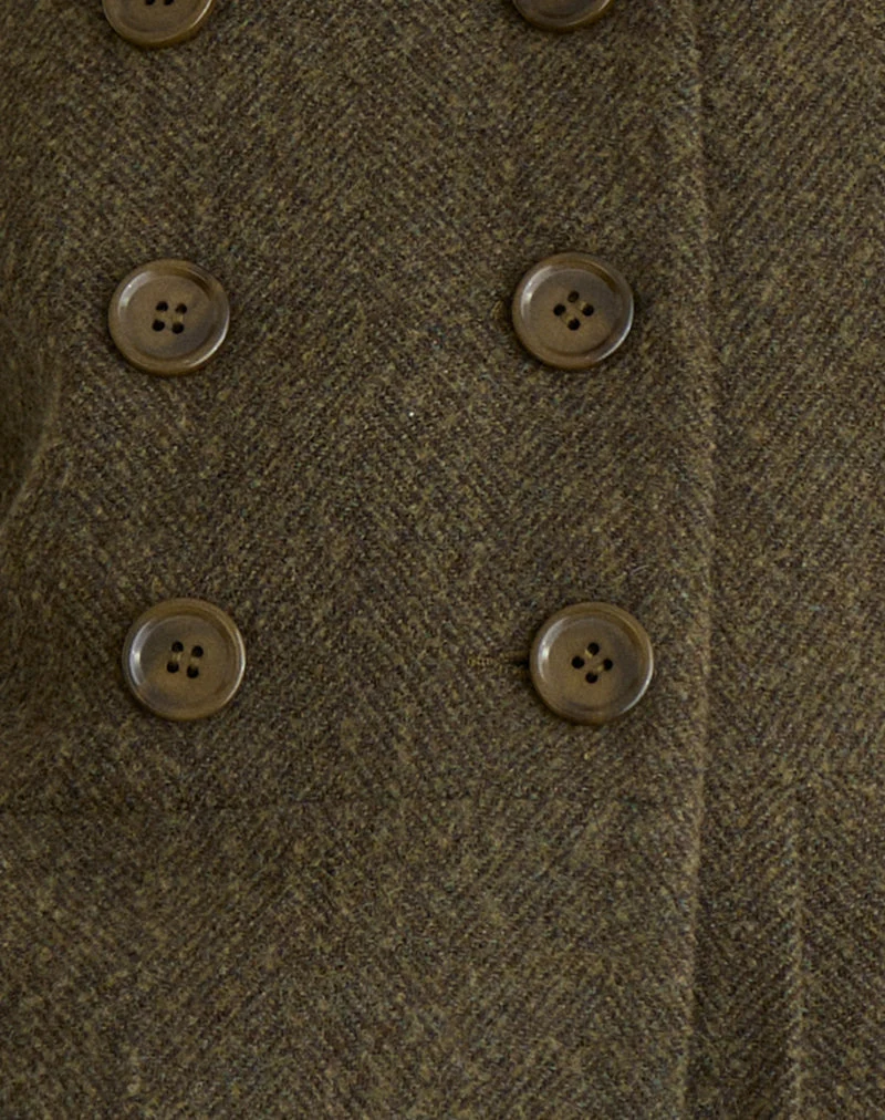 Manteau Locarti en chevrons Olive