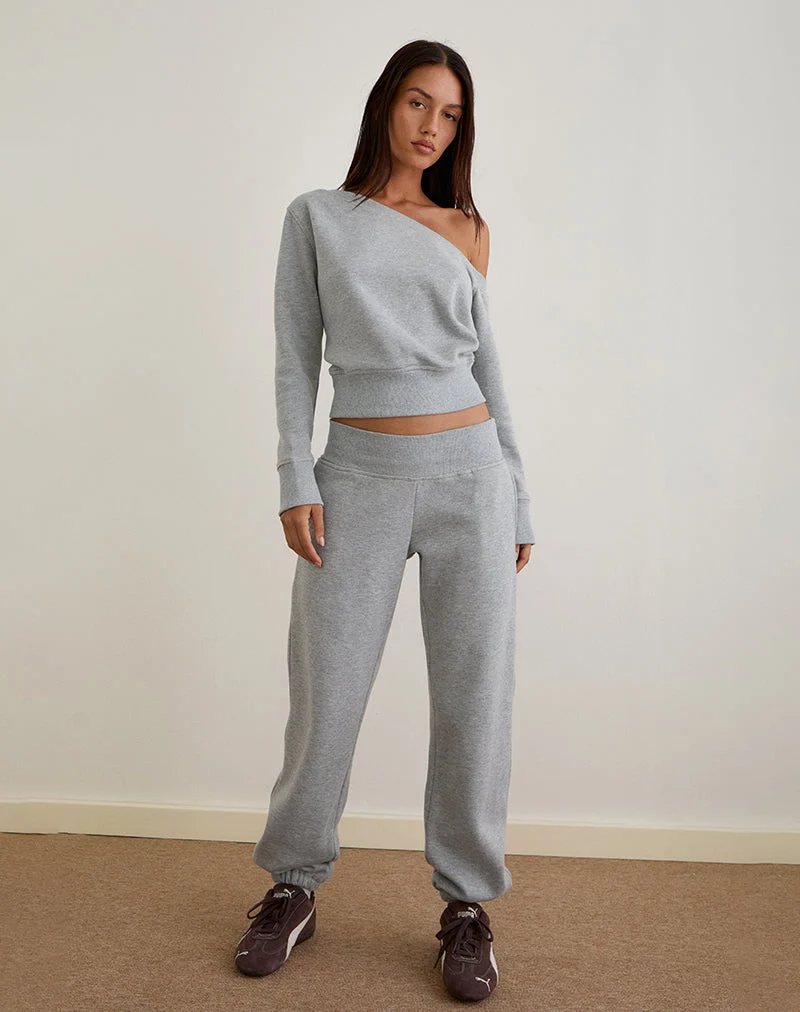 Pantalon de jogging surdimensionné Epsie en gris marron