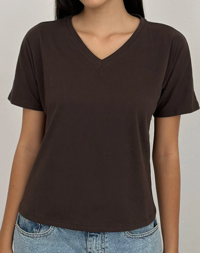 Top Viman en jersey chocolat