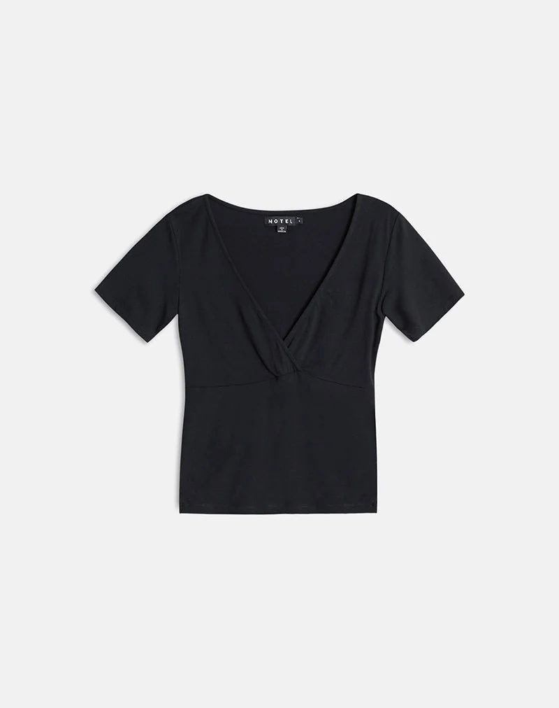 Haut Lobos Crossover en jersey de rayonne noir