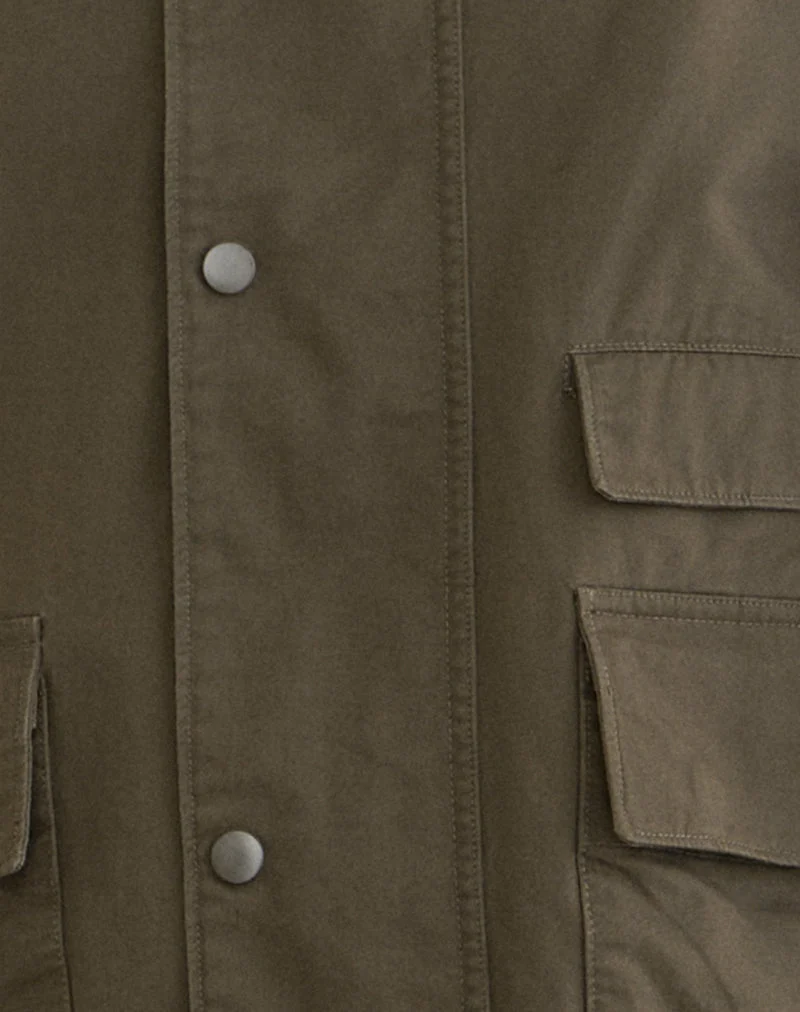 Veste à col montant Vireon, vert kaki