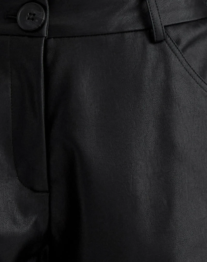 Pantalon Barvyn Barrel Leg en PU noir