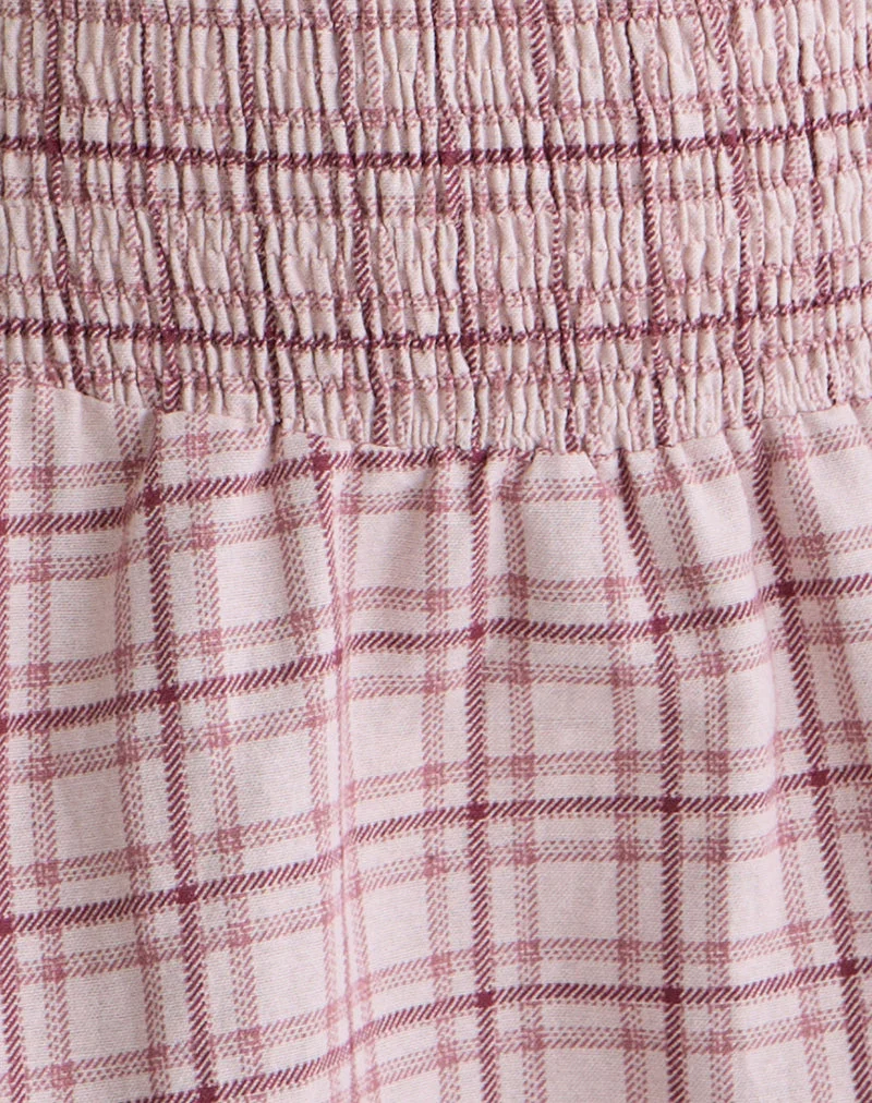 Mini robe Hevoria, Basic Tartan Pink