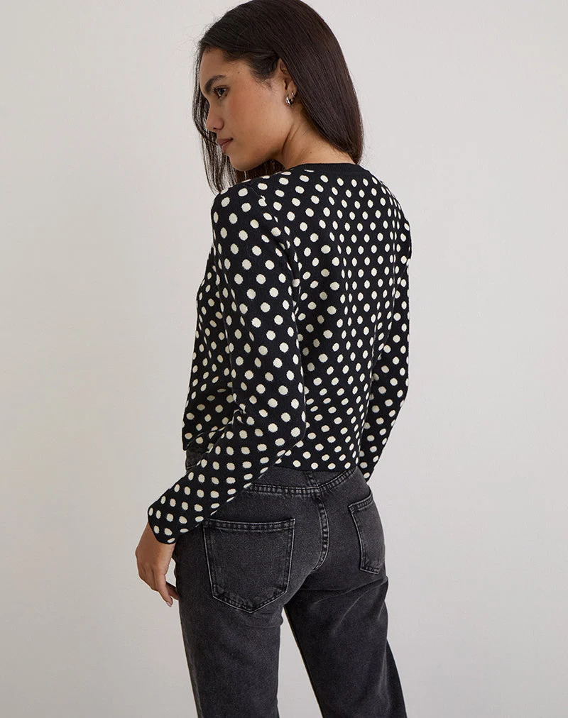 Cardigan Bhavina en Mono Polka