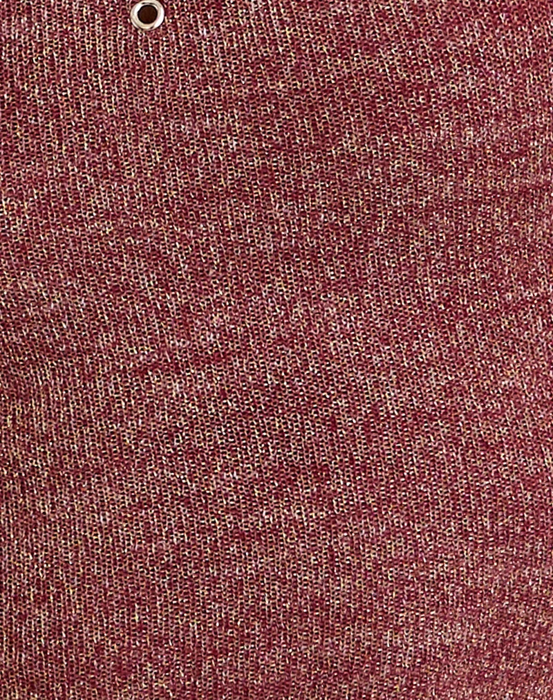 Mini robe à clous Codiya, rouge scintillant