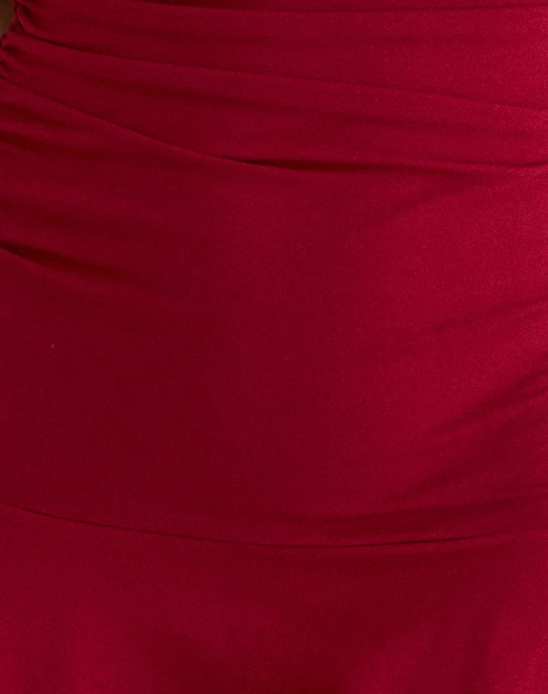 Mini robe Lanai en jersey de rayonne Adrenaline Red
