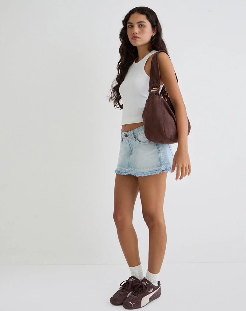 Sac Tetira avec double boucle en écaille de tortue en marron