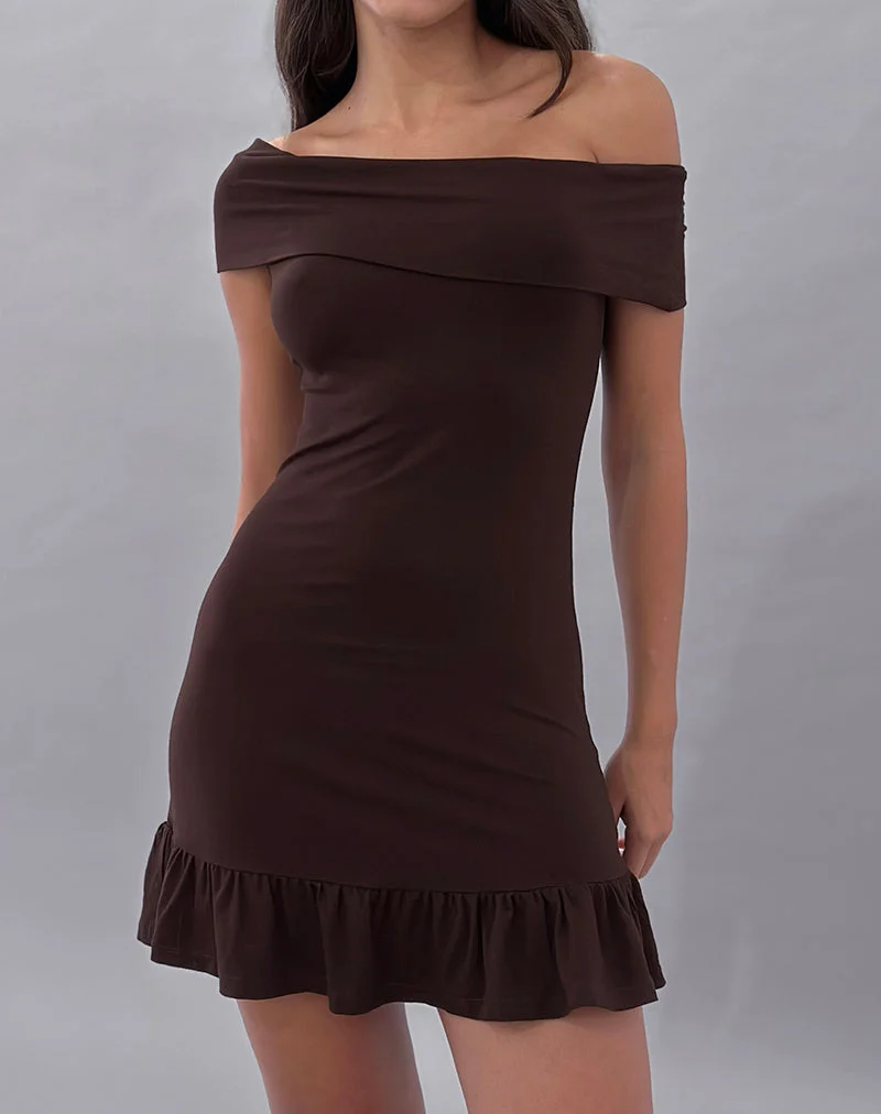 Mini robe Maufa en jersey Bitter Chocolate