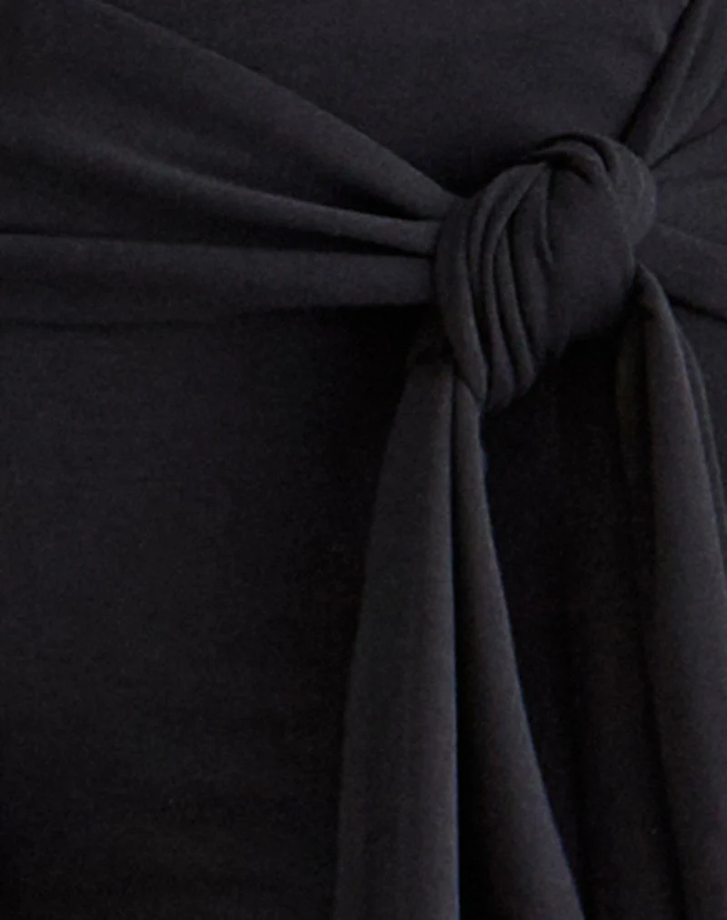 Effy Tie Side Cupro Capri en noir