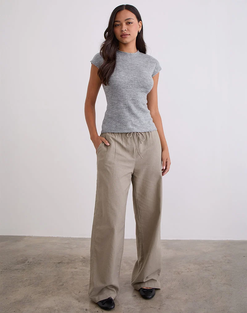 Pantalon large Wasic en Biscotti