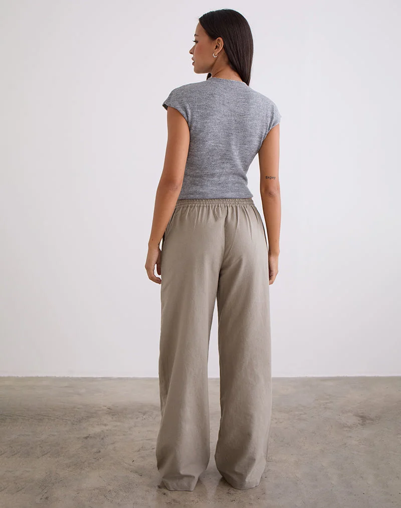 Pantalon large Wasic en Biscotti
