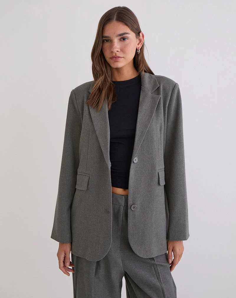 Blazer texturé Maiwa, couleur charbon