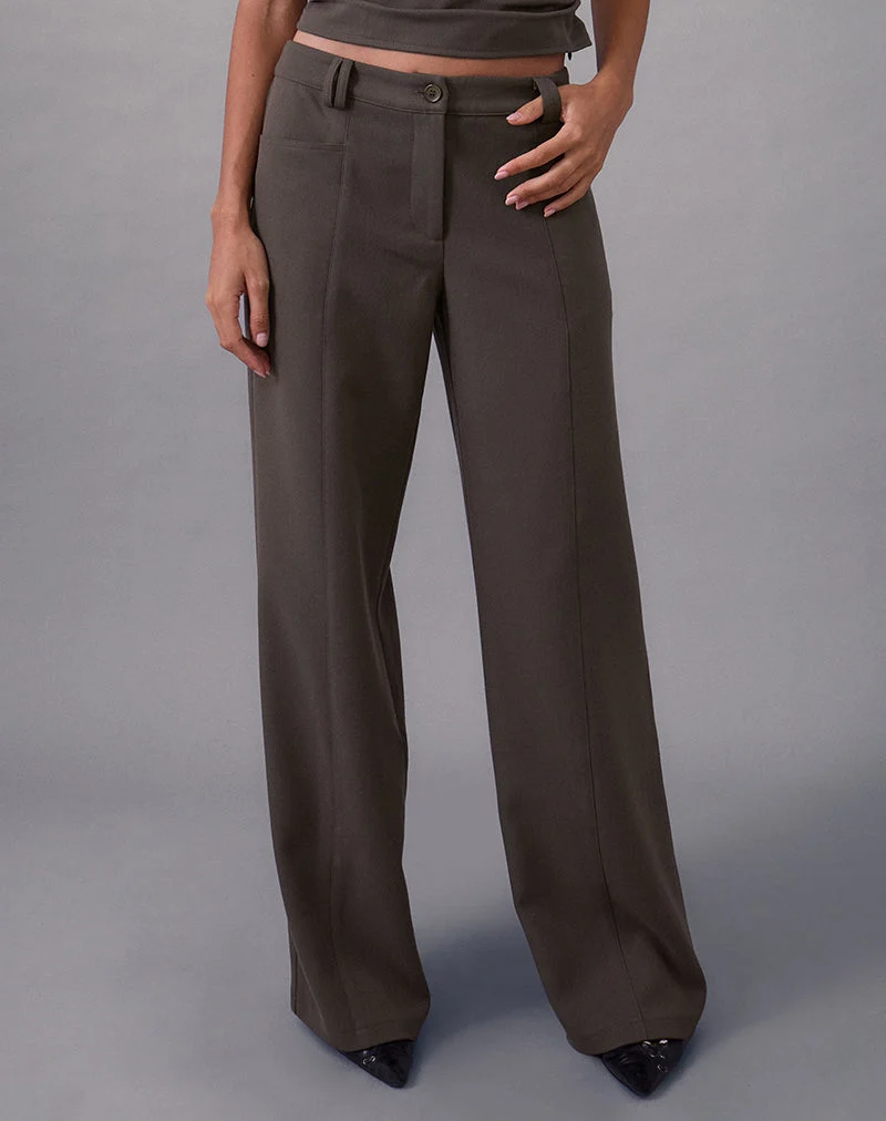 Pantalon Avina en Tailoring Olive foncé