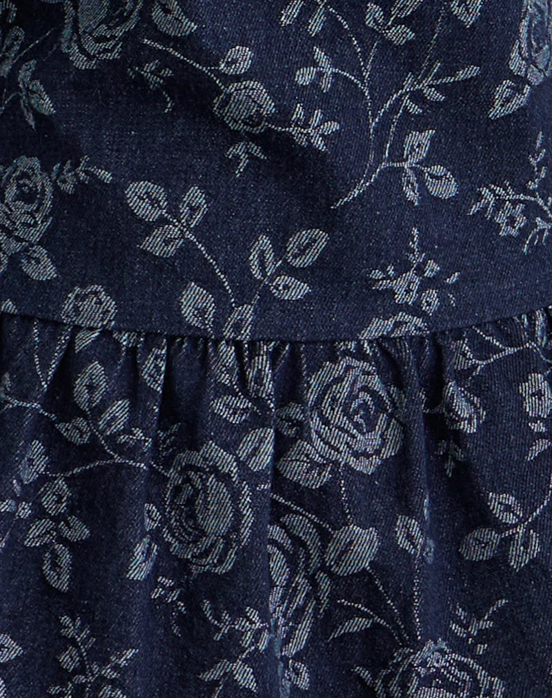 Top Obrix en chambray Indigo Rose