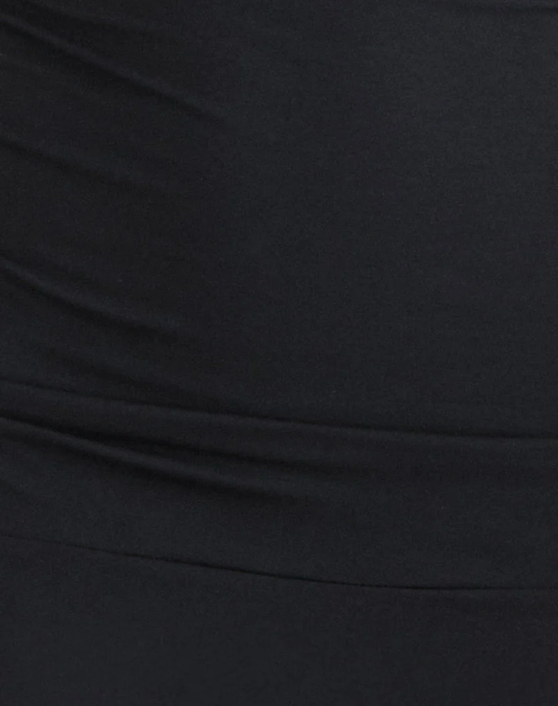 Mini-robe Luscian Plunge en noir