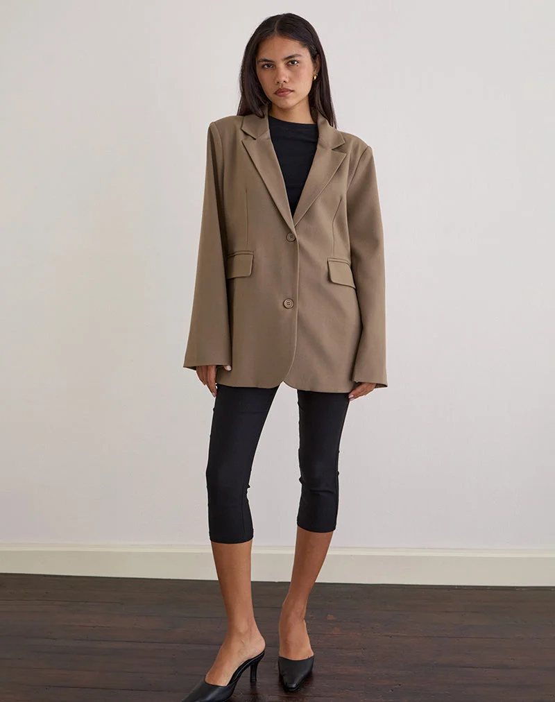 Blazer Maiwa en beige texturé