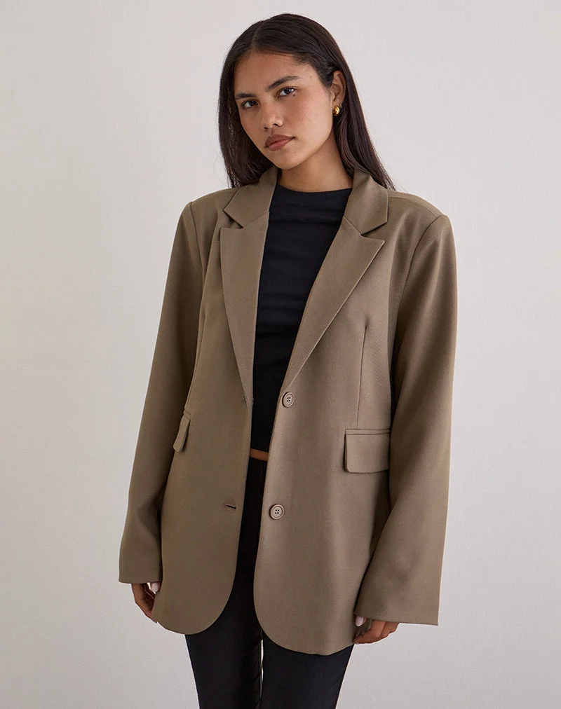 Blazer Maiwa en beige texturé