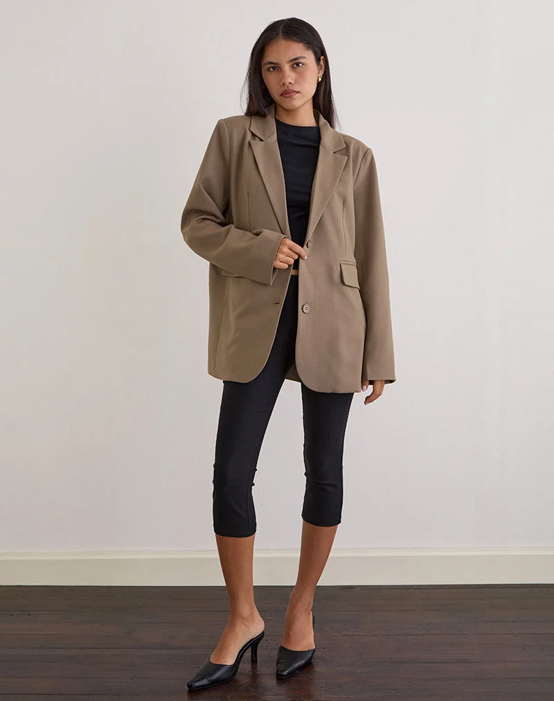 Blazer Maiwa en beige texturé