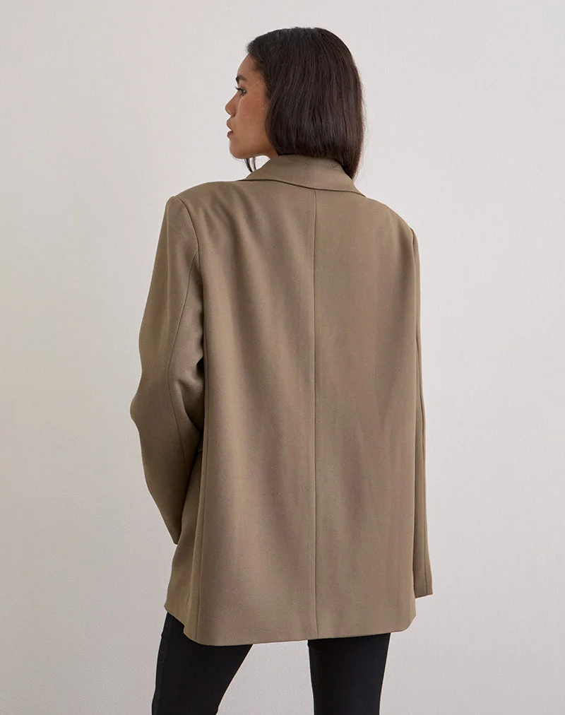 Blazer Maiwa en beige texturé