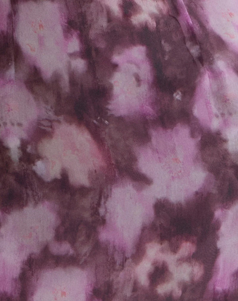 Mini robe Carmila en mousseline de soie violette