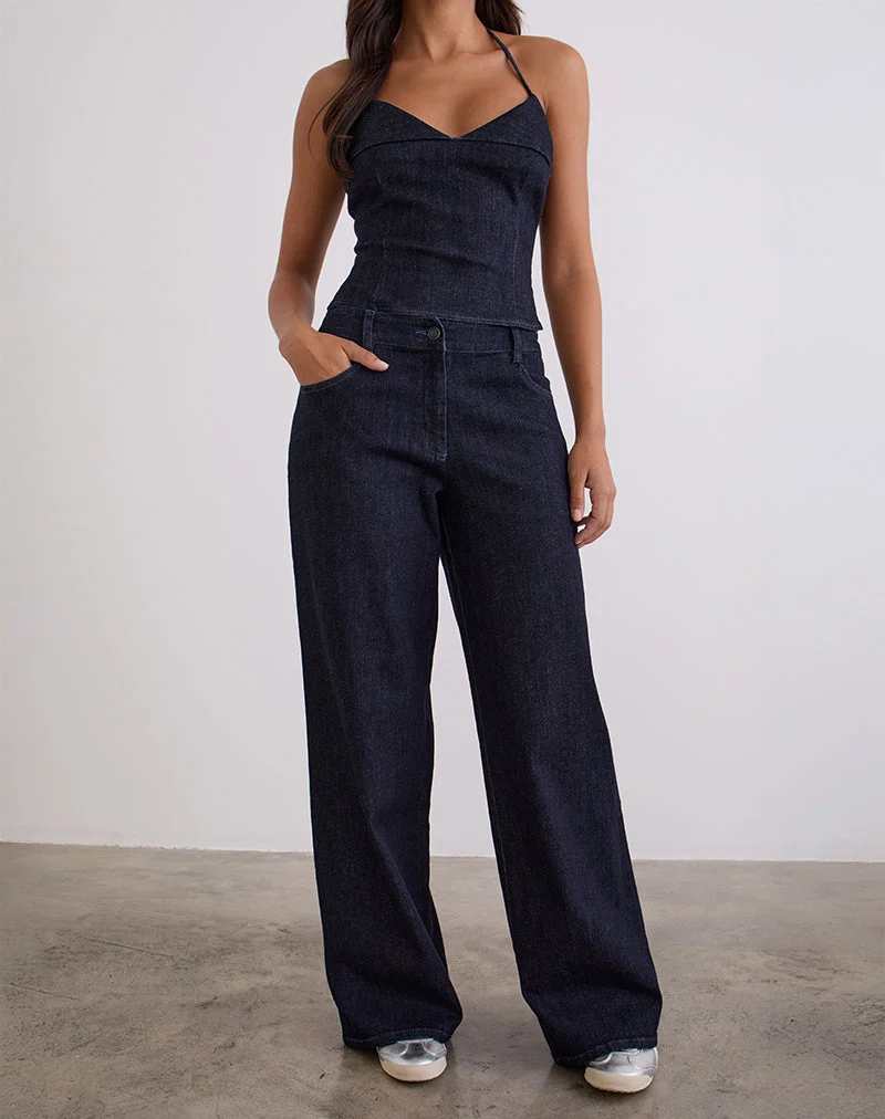 Pantalon Nuvia, Chambray Indigo