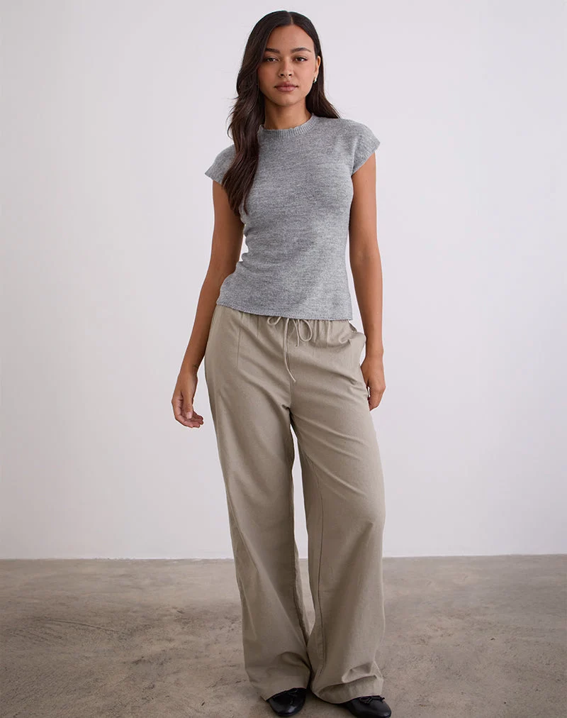 Top Hanuva en tricot gris