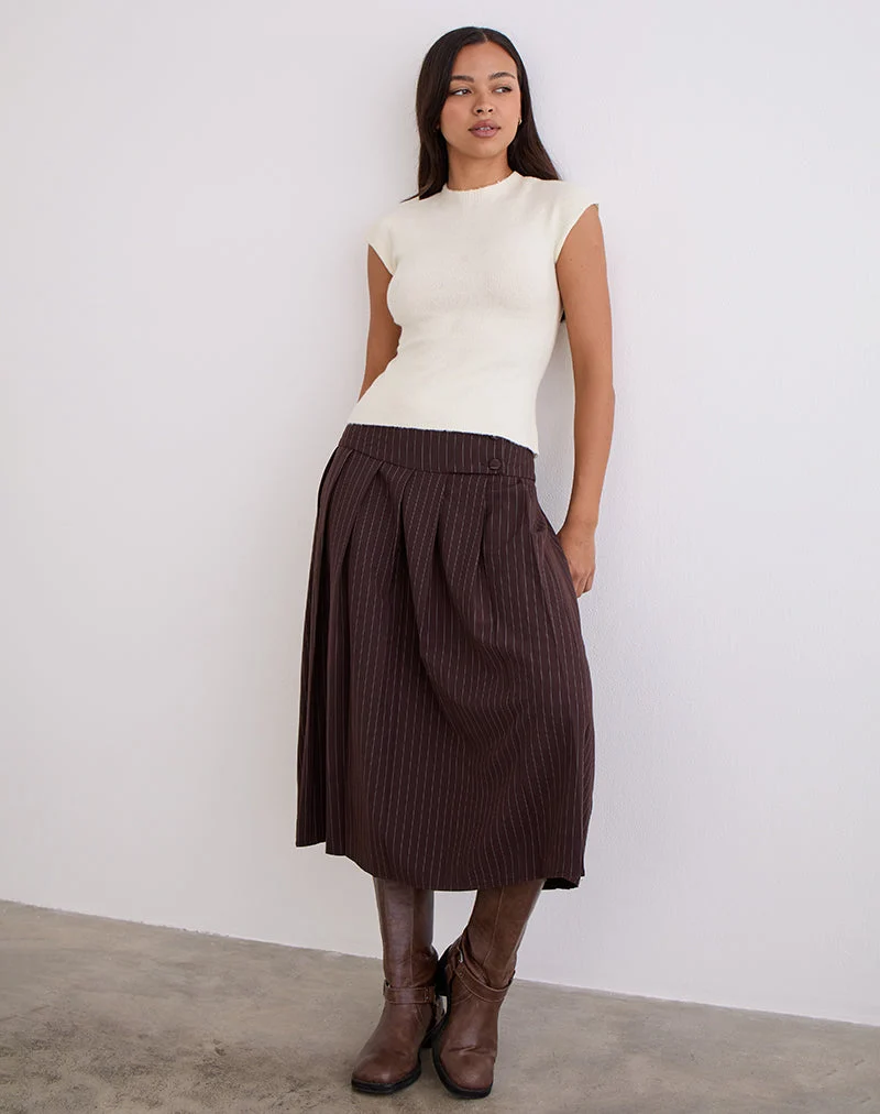 Top Hanuva en tricot crème