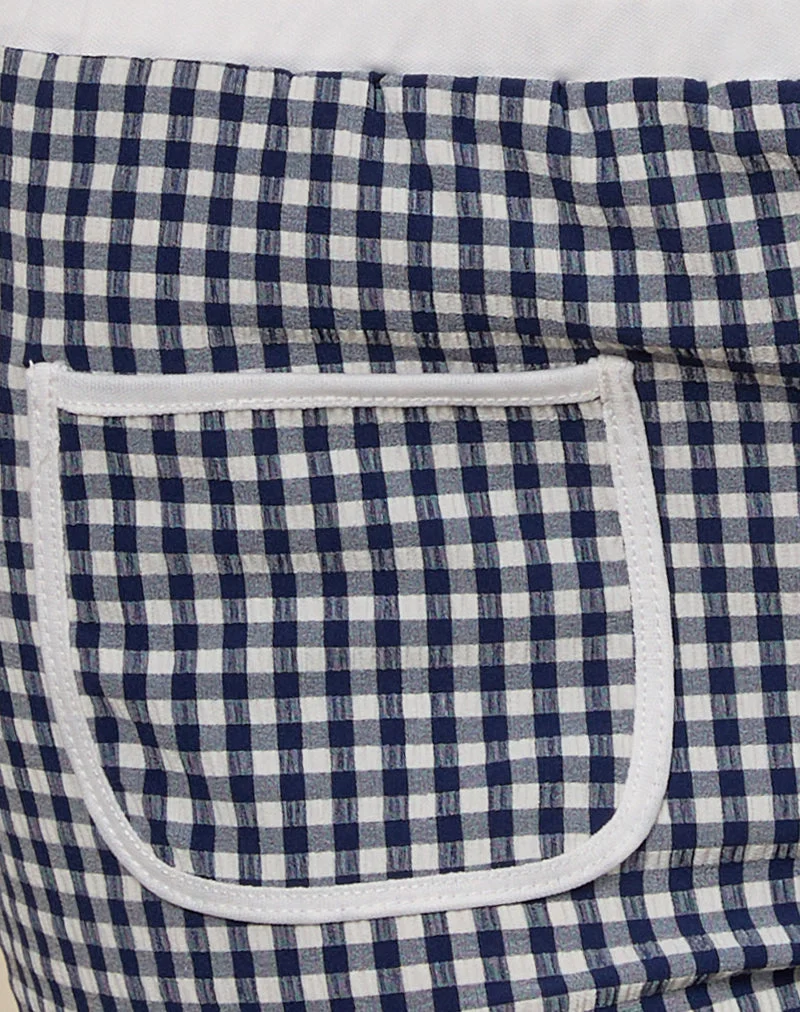 Short Serafim en vichy Seersucker Navy