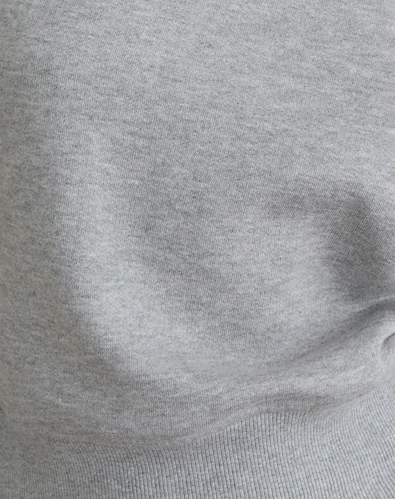Sweat-shirt asymétrique Doxia en gris marbré