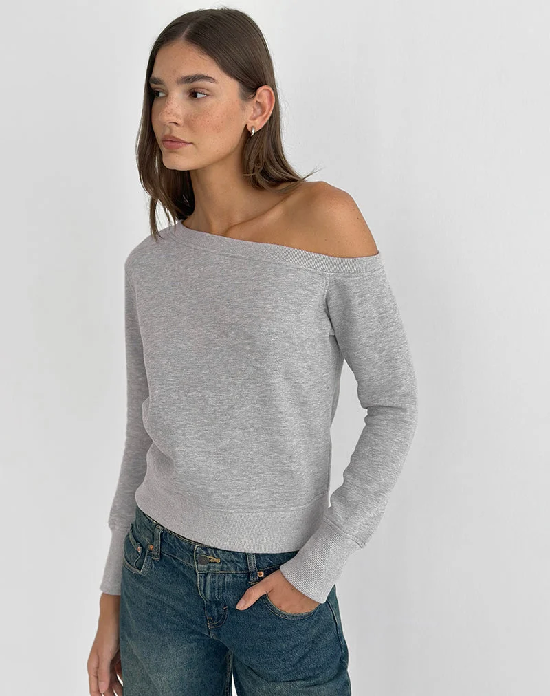 Sweat-shirt Toria gris chiné