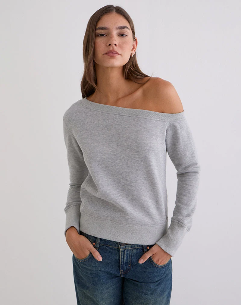 Sweat-shirt Toria gris chiné