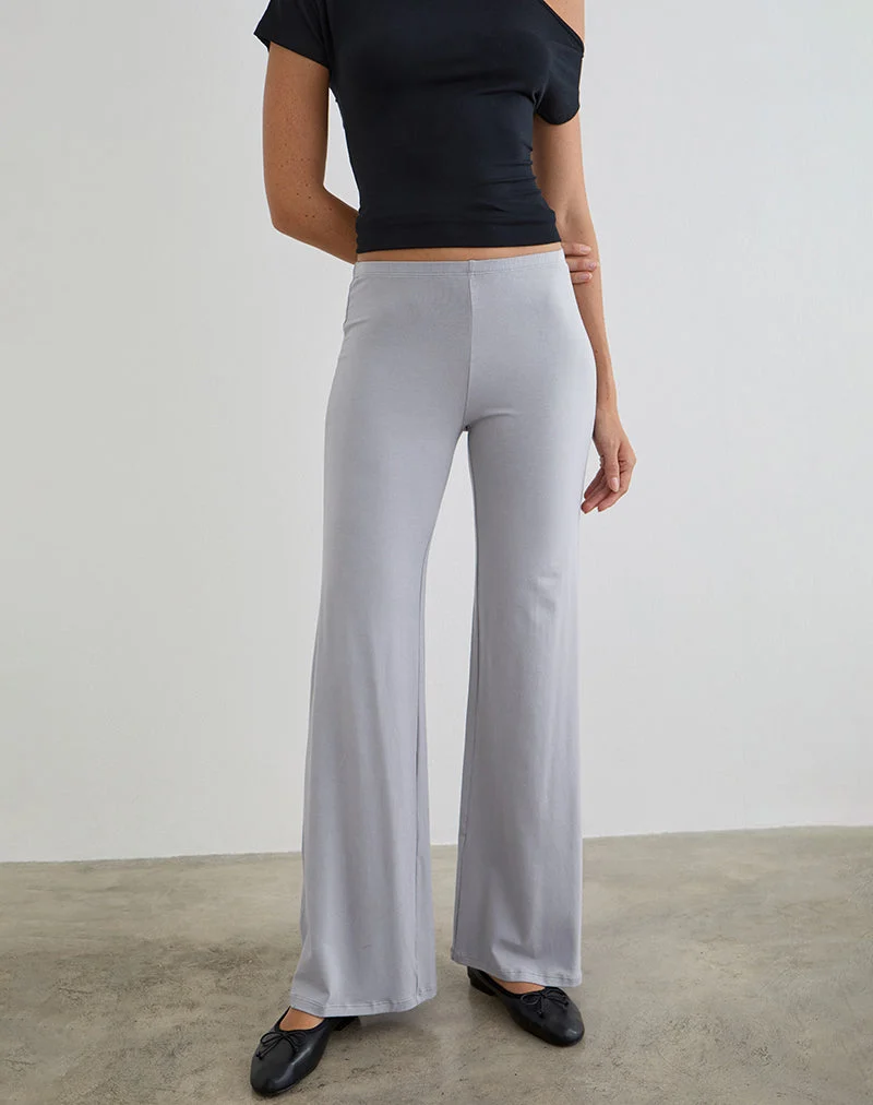 Pantalon large Baku en jersey de rayonne gris lilas