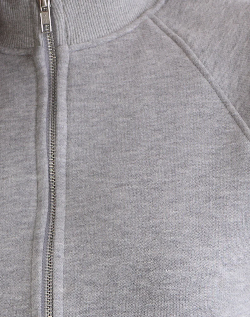 Pull à col roulé Tamayo Zip en gris chiné