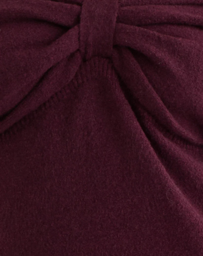 Sikuna Bow Jumper en violet foncé