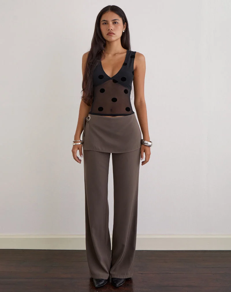 Pantalon Elka Wrap en tailleur Truffle
