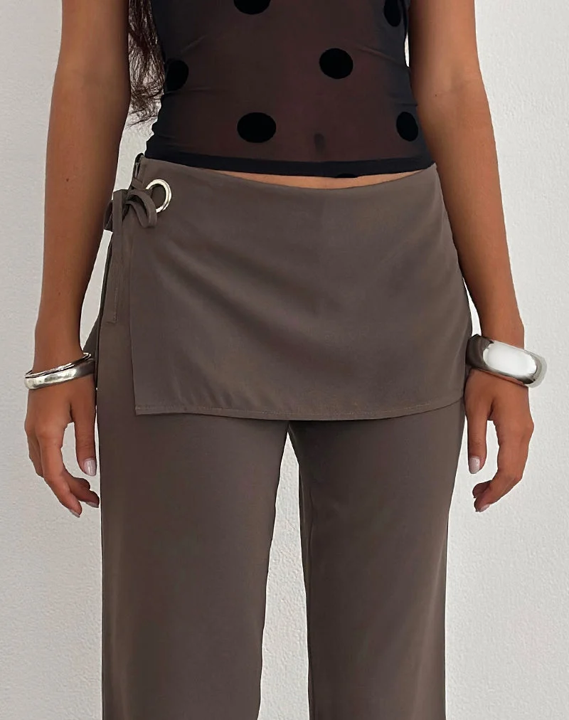 Pantalon Elka Wrap en tailleur Truffle