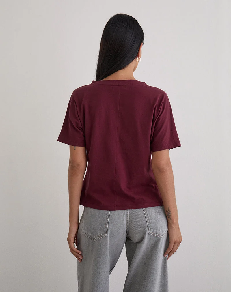 Top Viman en jersey marron