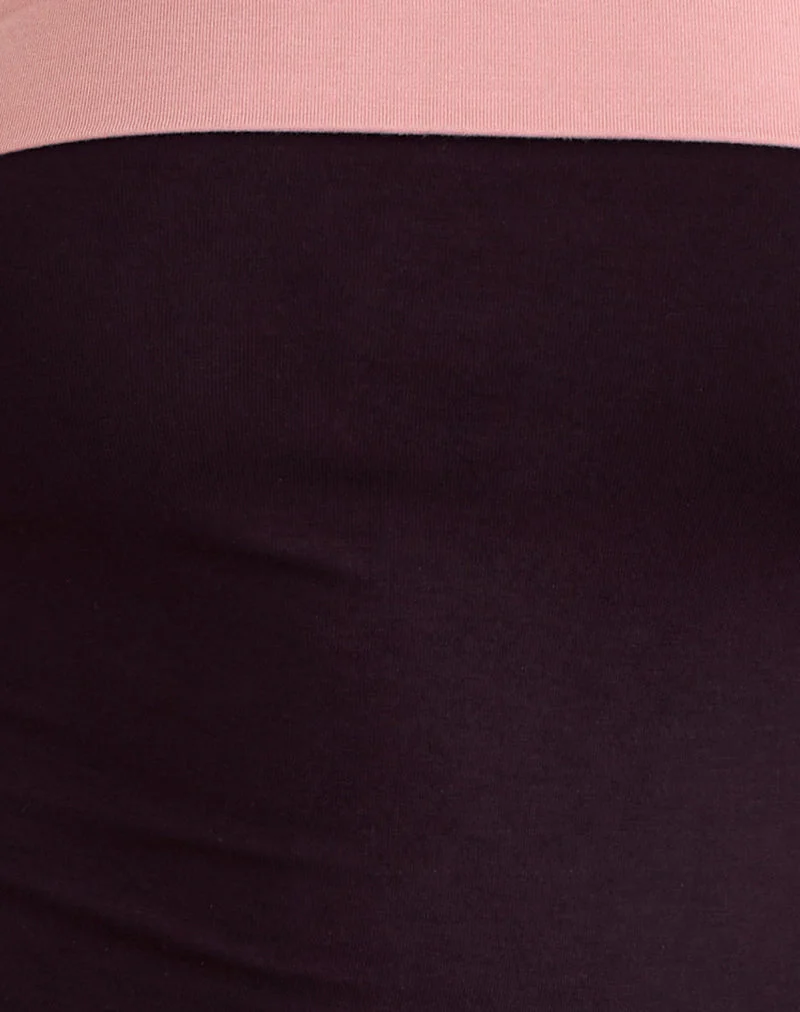 Top bandeau Solna en Redwood avec Pink Lady Binding