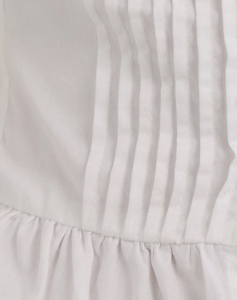 Arata Top in Poplin White